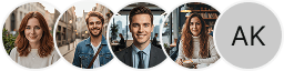 Plusieurs avatars de profils d'investisseurs dans le bloc d'avis de trading Voile Capitif